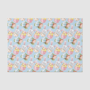 Papier Mousseline OEuf de Pâques Aquarelle Printemps Bunny & Chick