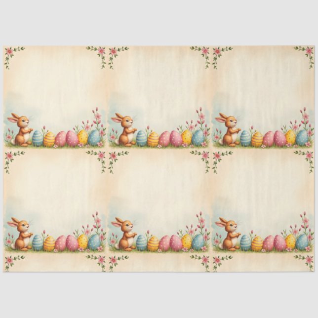 Papier Mousseline Oeufs De Pâques Et Petite Collection Populaire De  (Recto)