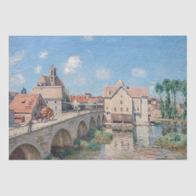 Papier Mousseline OEuvre d'Alfred Sisley - Le Pont de Moret (Recto)