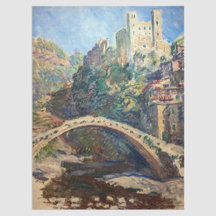Papier Mousseline OEuvre d'art Claude Monet - Le Château de Dolceacq
