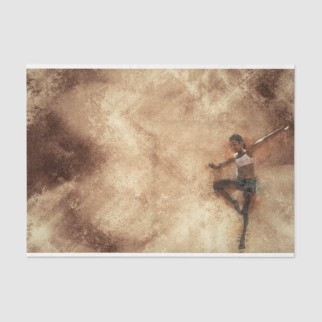 Papier Mousseline Oeuvres Danse Fille 23 Découpage (Recto)