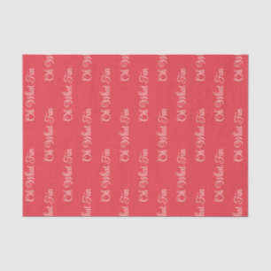 Papier Mousseline Oh Quelle Joie Rouge Foncé de Noël Classique