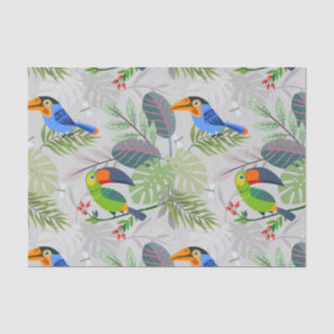 Papier Mousseline Oiseau Toucan mignon, Motif de tous les jours, Aqu