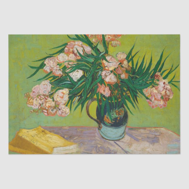 Papier Mousseline Oleanders par Vincent Van Gogh Decoupage (Recto)