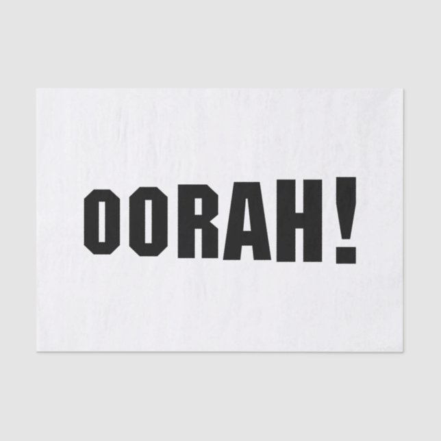 PAPIER MOUSSELINE OORAH ! (Recto)