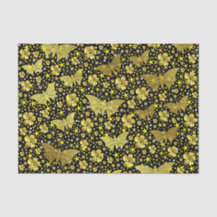 Papier Mousseline or, brillant, brillant, papillons, exclusive