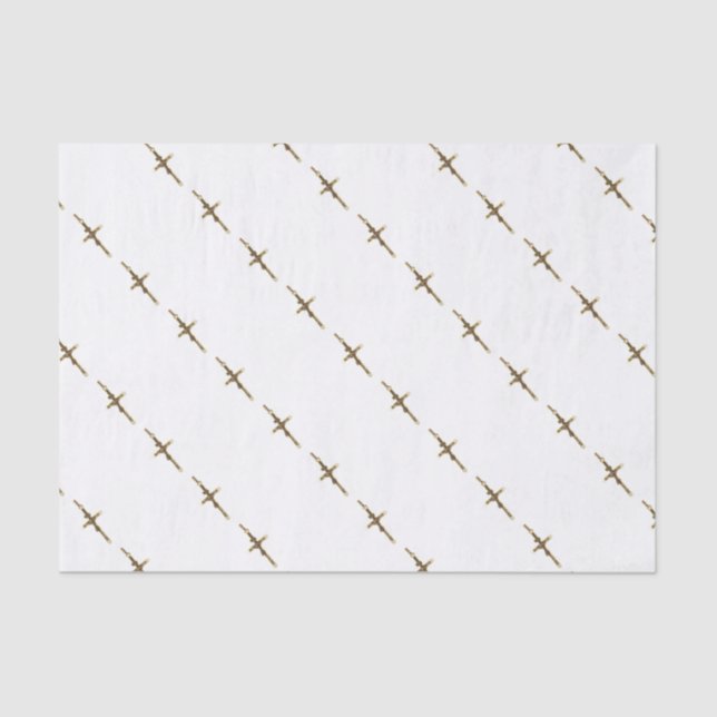 Papier Mousseline Or croisé de Jésus-Christ horizontal (Recto)
