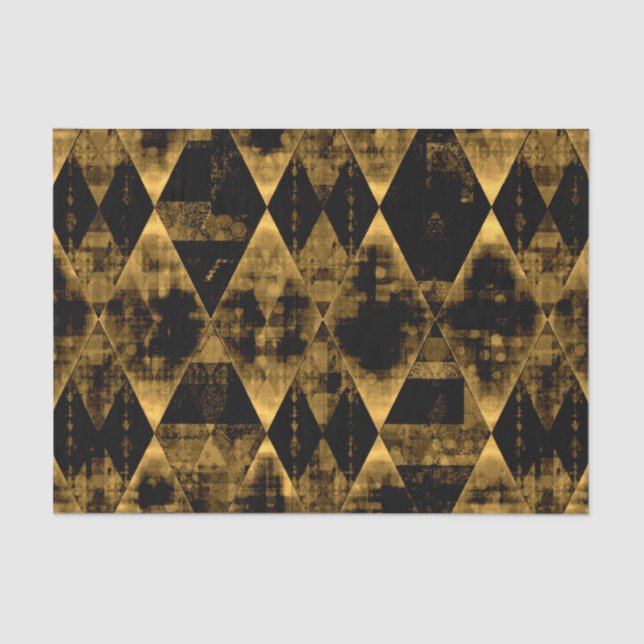 Papier Mousseline Or erratique et diamant noir (Recto)