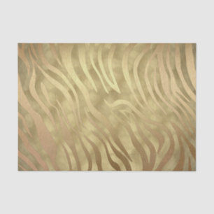 Papier Mousseline Or Luxe Luxueux Zèbre Jungle Safari Glam