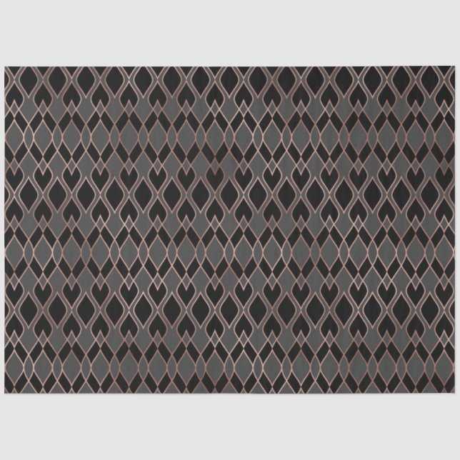 Papier Mousseline Or noir et Rose (Recto)