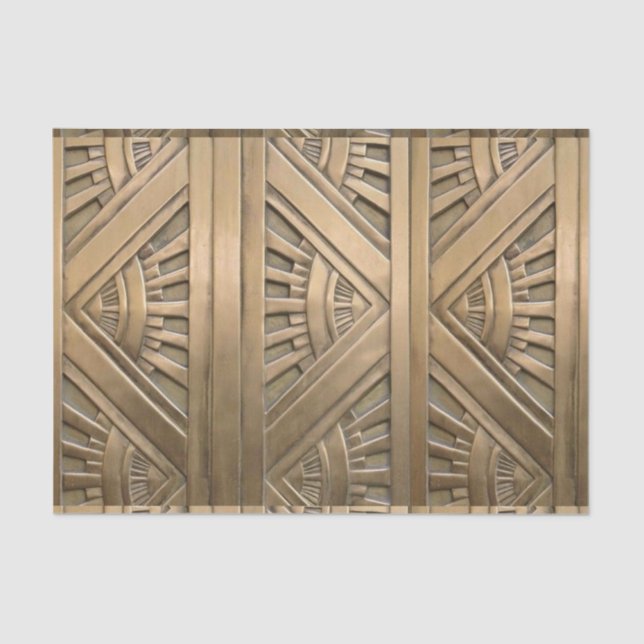 Papier Mousseline or, nouveau d'art, art déco, cru, chic, élégant, (Recto)