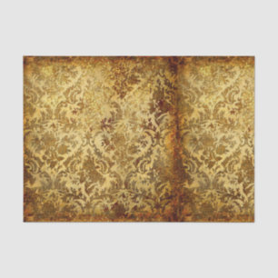Papier Mousseline Or, rustique, vintage, antique, damassé, élégant,