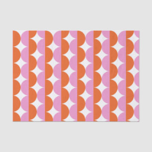 Papier Mousseline Orange et rose du milieu du siècle moderne Vave