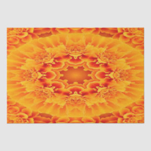 Papier Mousseline Orange Marigold Mandala