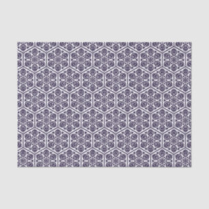 Papier Mousseline Oriental Bleu Blanc Rosette Turque Art géométrique
