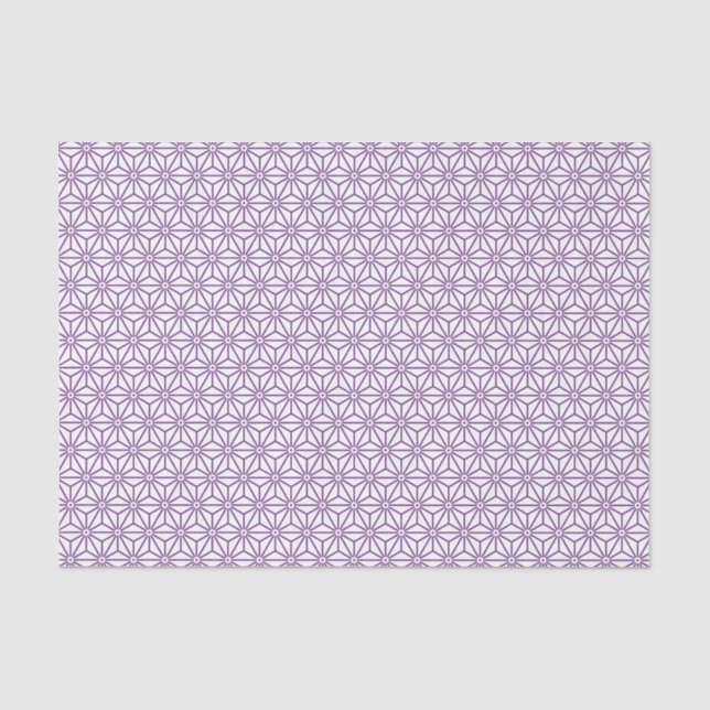Papier Mousseline Oriental violet Ayame Asanoha japonais oriental (Recto)