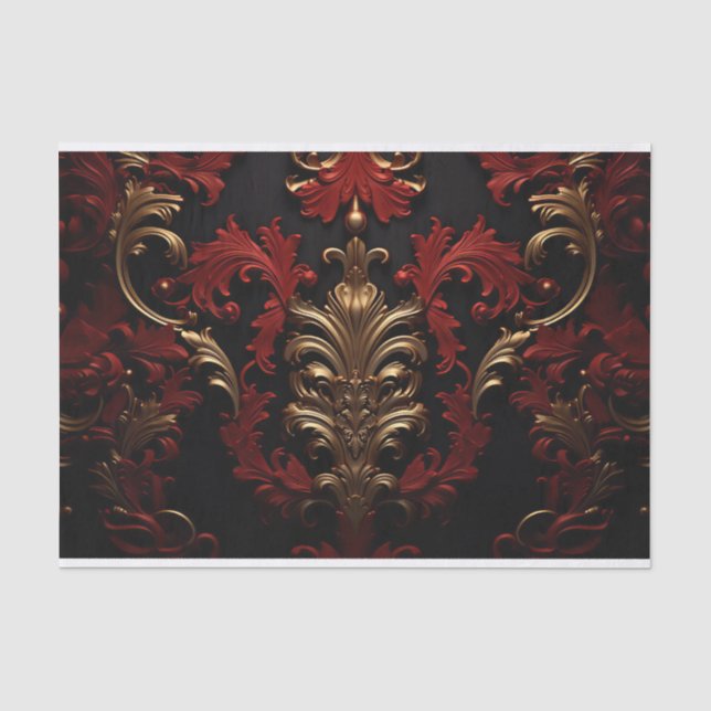 Papier Mousseline Ornement victorien de luxe II (Recto)