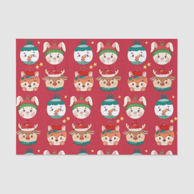 Papier Mousseline Ornements de Noël (Recto)