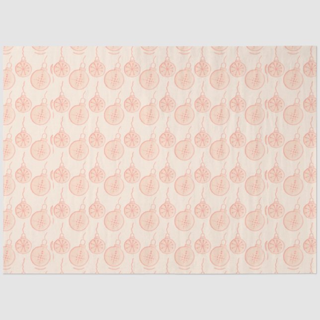 Papier Mousseline Ornements de Noël Orange clair Noël (Recto)