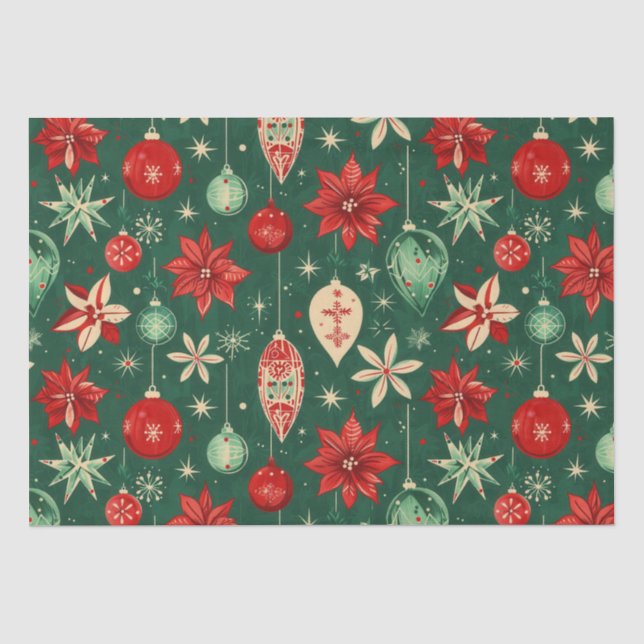 Papier Mousseline Ornements festifs Motif sans couture (Recto)