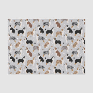 Papier Mousseline Os et pattes des bergers australiens