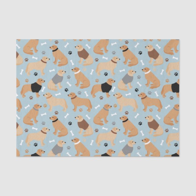 Papier Mousseline Os et pattes d'or (Recto)