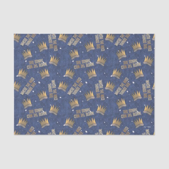 Papier Mousseline Où les choses sauvages sont Motifs de la Couronne  (Recto)