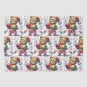 Papier Mousseline Ours de boxe de vacances d'ombre