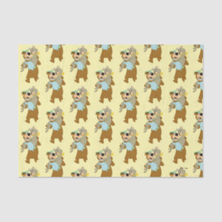 Papier Mousseline Ours de Yogi portant un ours de Cindy