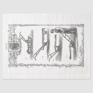 Papier Mousseline Outils de jardinage Vintage pour l'agriculture Cat