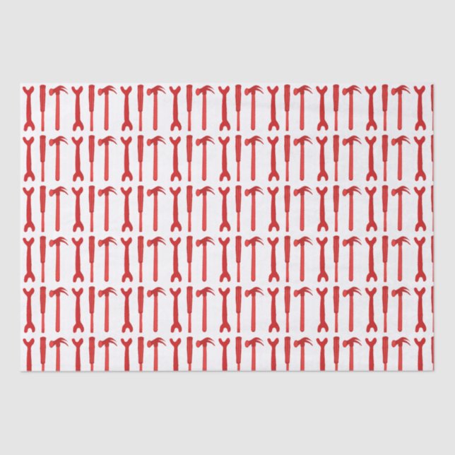 Papier Mousseline Outils de tournevis de marteau rouge (Recto)