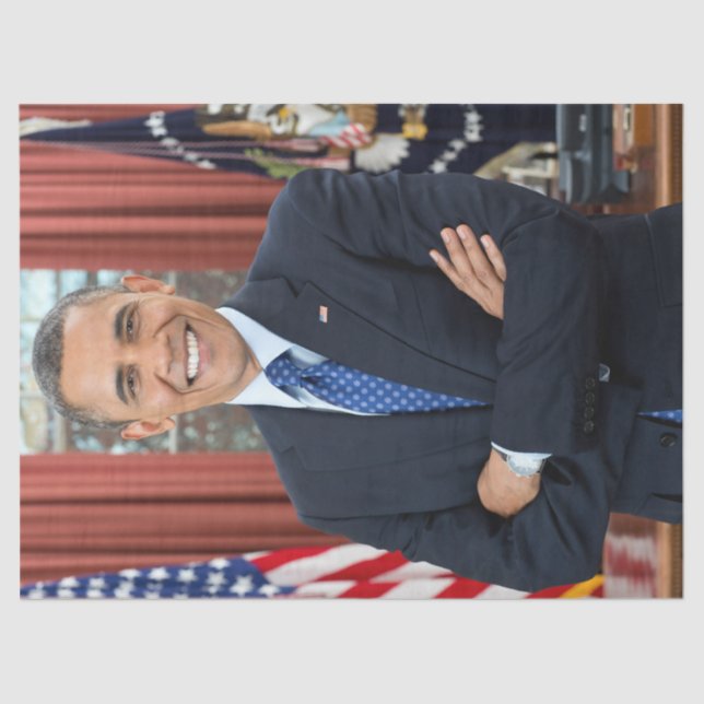 Papier Mousseline Oval Office Portrait, Obama Barack Président des É (Recto)