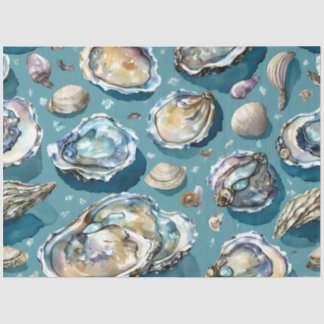 Papier Mousseline Oysters Clams Motif