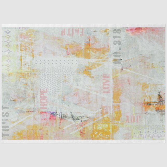 Papier Mousseline Page de découpage Pastel Mélange Médias (Recto)
