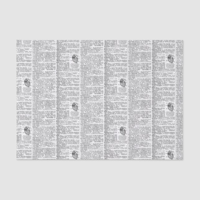 Papier Mousseline Page Dictionnaire (Recto)