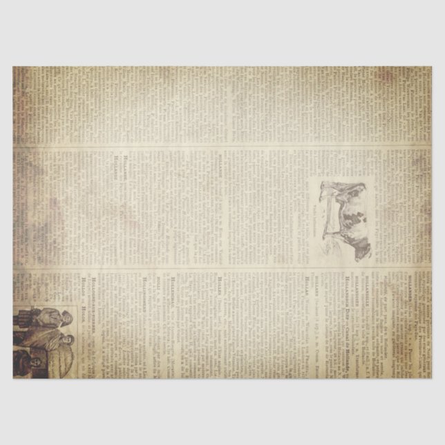 Papier Mousseline Page française grunge de dictionnaire (Recto)
