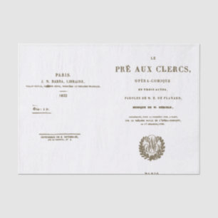 Papier Mousseline Page Titre du programme Opéra français