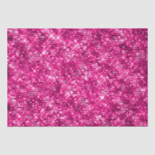 Papier Mousseline Paillettes Rose Magenta Brillantes Élégantes