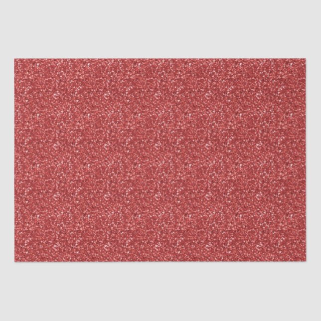 Papier Mousseline Paillettes Rouges (Recto)