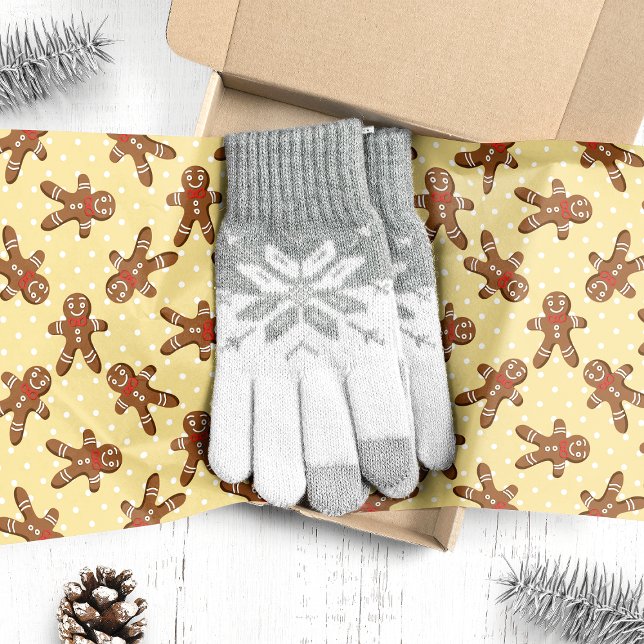 Papier Mousseline Pain d'épice jaune Noël (Créateur téléchargé)