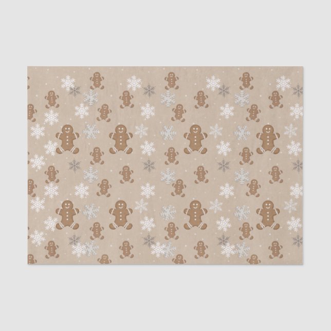 Papier Mousseline Pain d'épices Homme Cookie Flambeau de neige Panie (Recto)