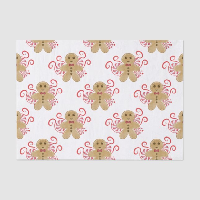 Papier Mousseline Pain d'épices mignon Homme & Peppermenthe Candy No (Recto)