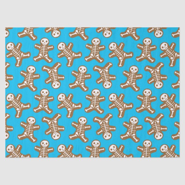 Papier Mousseline Pain d'épices squelette Hommes (Recto)
