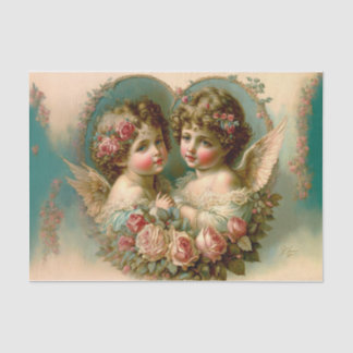 Papier Mousseline Paire de Cupidons