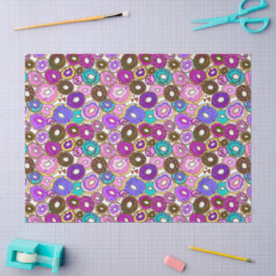 Papier Mousseline Paix Amour et Donuts