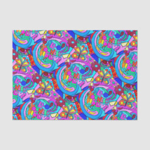 Papier Mousseline paix super et amour