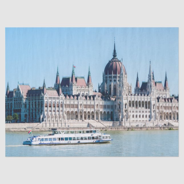 Papier Mousseline Palais du Parlement hongrois à Budapest (Recto)