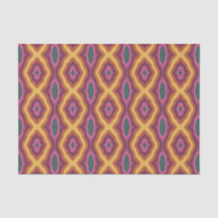 Papier Mousseline Palette Bohème couleur Wavy Lattice Motif Art