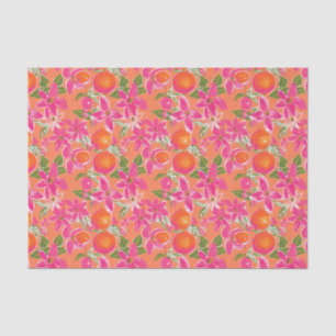 Papier Mousseline Palm Beach Aquarelle de Noël Orange