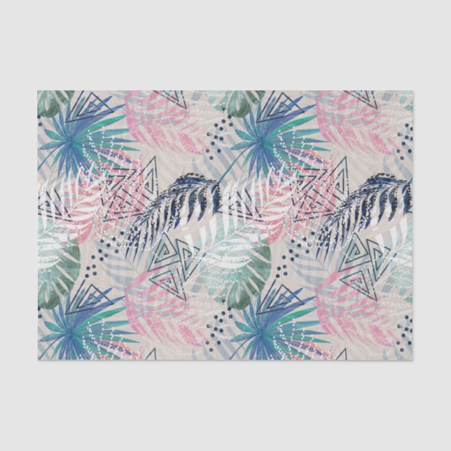 Papier Mousseline Palm feuille, tropical, botanique, feuille, jungle (Recto)